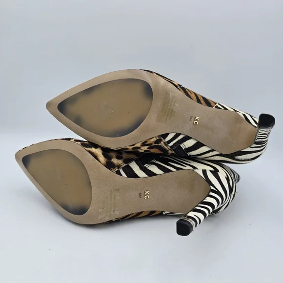 NWOT Kenneth Cole NY Riley 110 Western Ponty-Toe Heeled Animal Print Booties, 8M - Picture 15 of 16